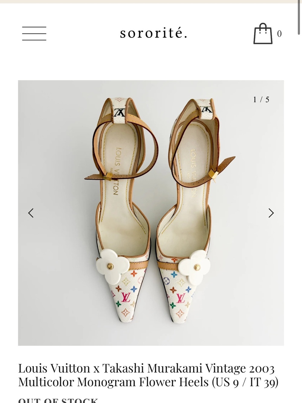 Louis Vuitton x Takashi Murakami Vintage 2003 Multicolor Monogram Flower Heels